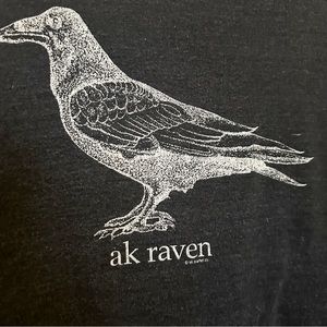 AK Starfish Co. raglan knit shirt with raven print.